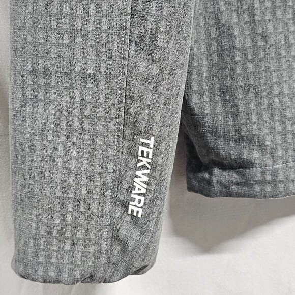 The North Face Tekware Grid Hoodie Men Size L Gray Full Zip - Picture 11 of 16